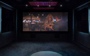 Cinema room projection screen geneva